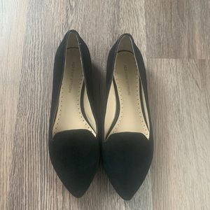 Adrienne Vittadini Benson Suede Leather Smoking Flats